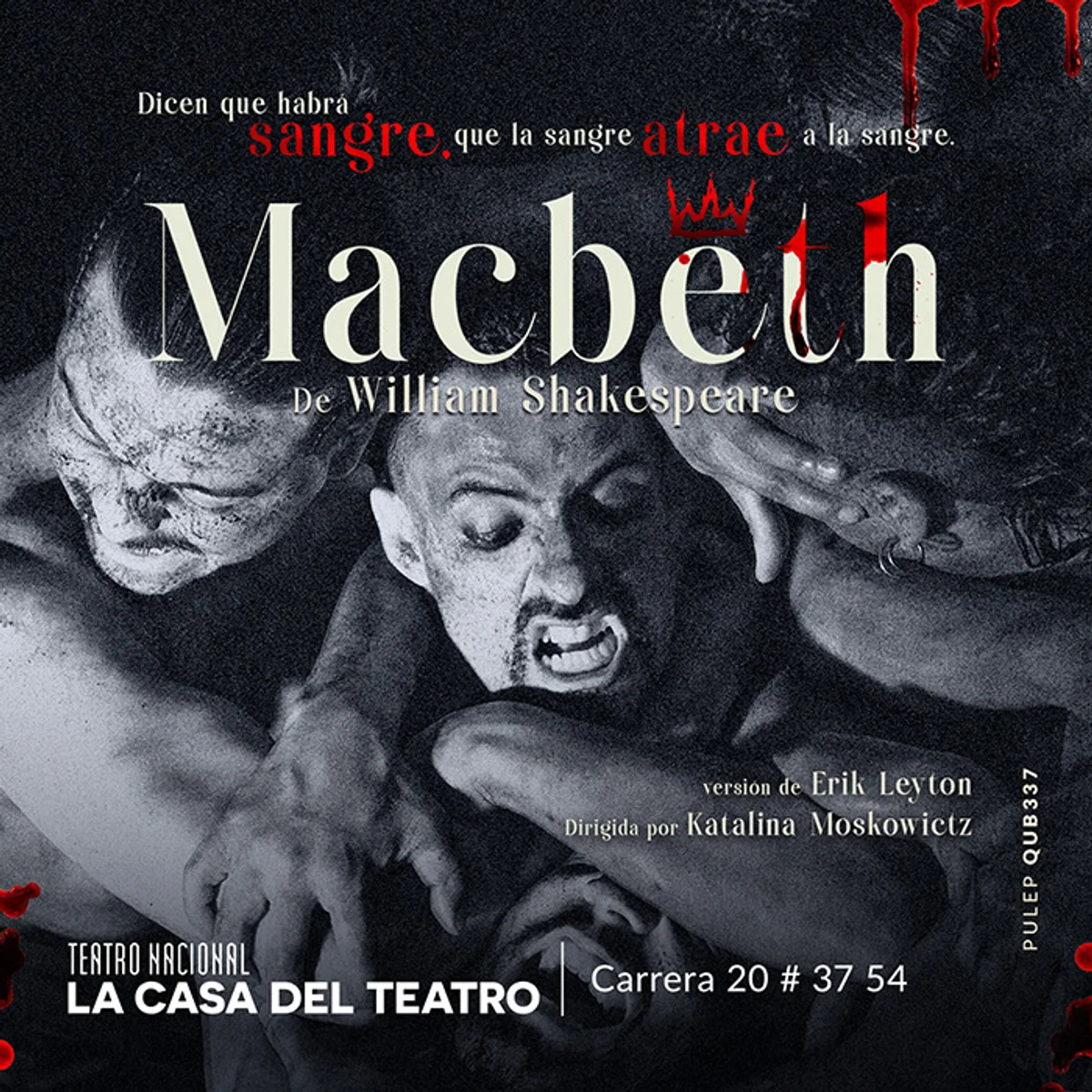 Afiche oficial de Macbeth en Teatro Nacional